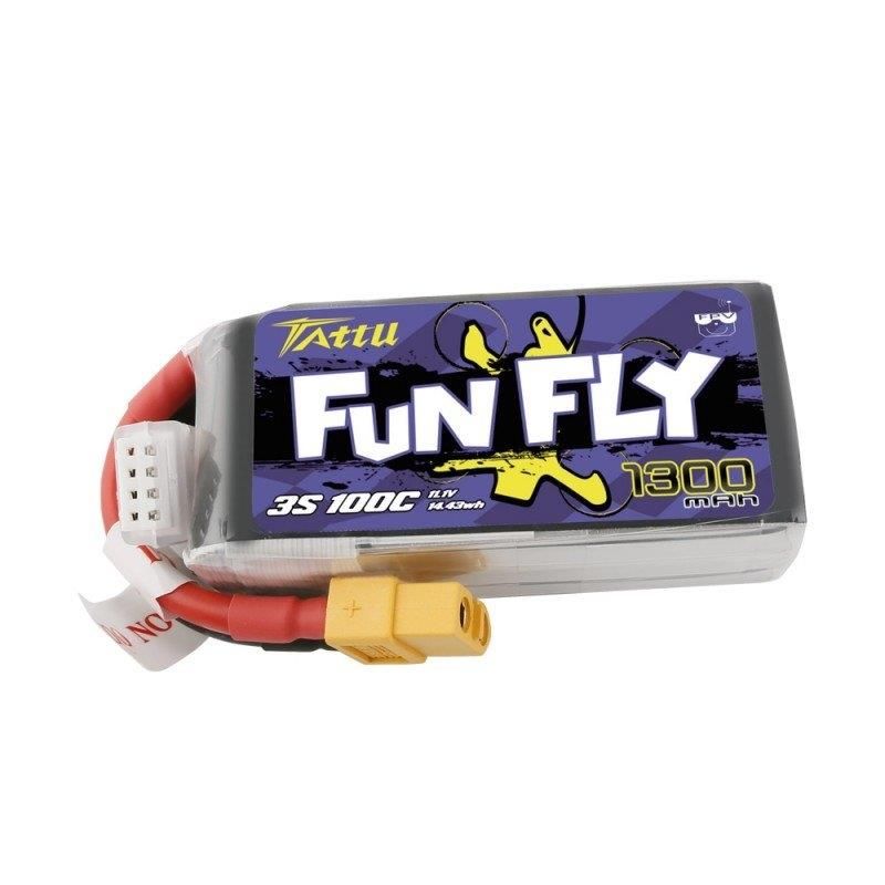 3s 1300mAh - 100C - Gens Ace Tattu Fun Fly XT60