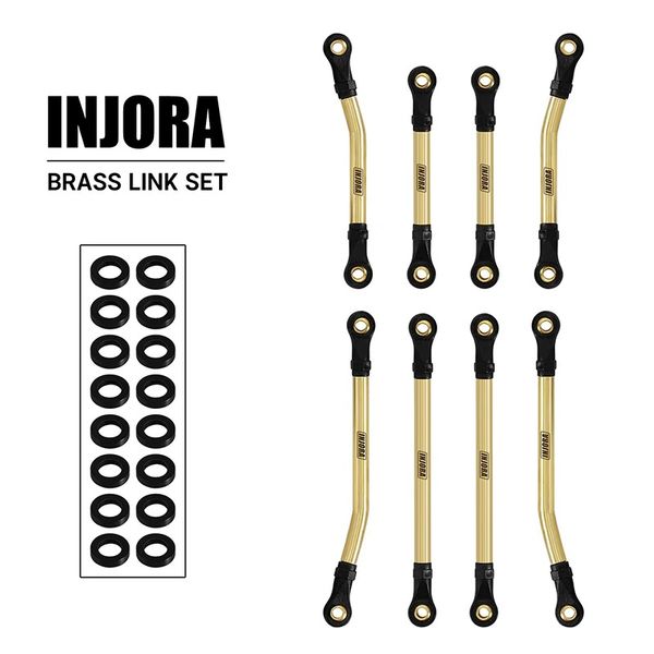 INJORA 8PCS Brass High Clearance Links Set for 1/18 TRX4M Defender-Bronco