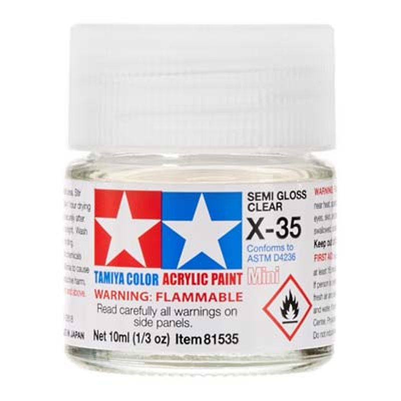 Tamiya Acrylic Mini X-35 Semi Gloss Clear 10ml