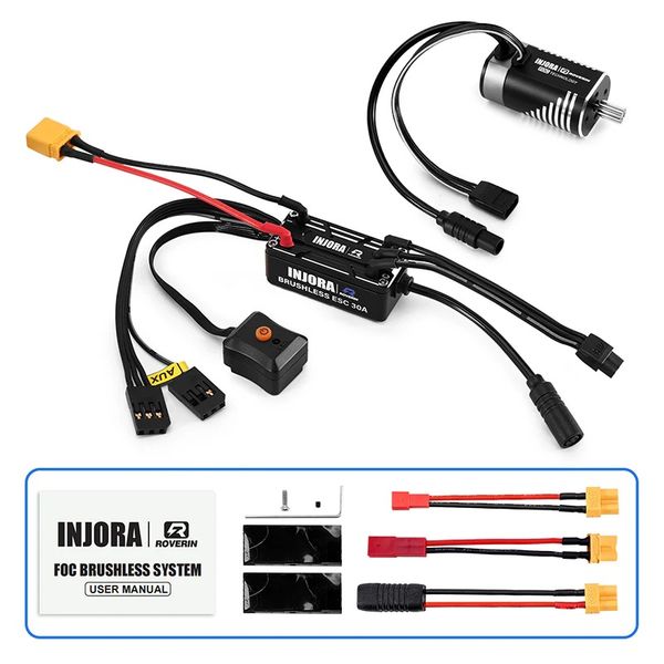 INJORA Roverin M30 G2 FOC Sensored Brushless ESC & Motor for 1/18 TRX4M