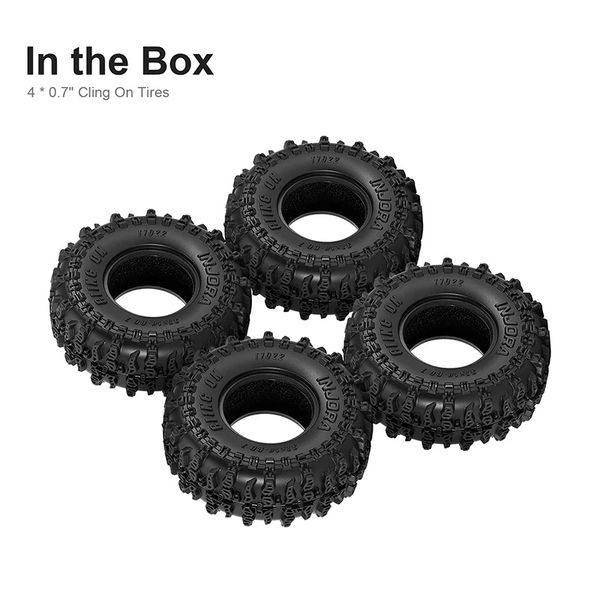 INJORA 0.7" 37*14mm Cling On Tires for 1/30 SCX30 (T7022) (4)