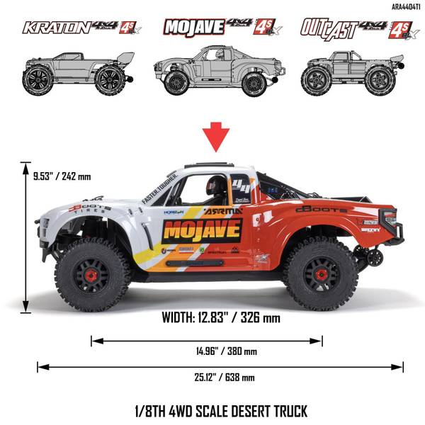 1/8 Mojave 4x4 4S BLX Desert Truck RTR