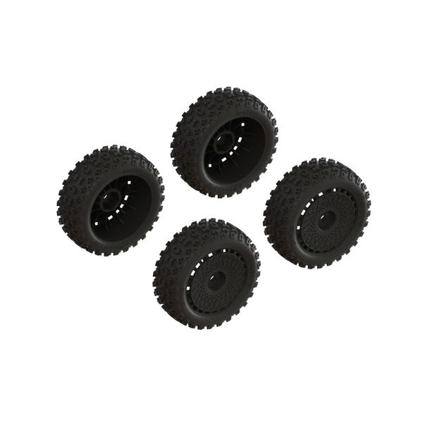 ARA550114 - ARRMA dBoots '2-HO' Buggy Dekksett limt (svart) (2 par)