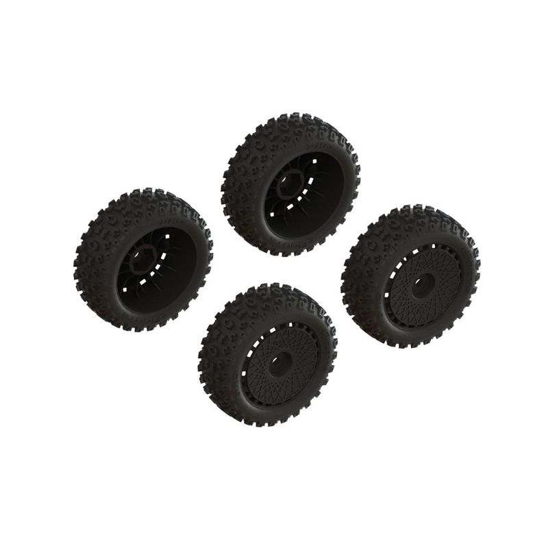 ARA550114 - ARRMA dBoots '2-HO' Buggy Dekksett limt (svart) (2 par)