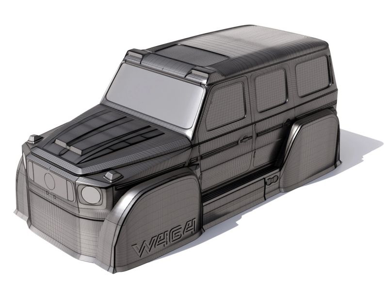 BDTRX-18W464 1/18 Clear Body Pre-Cut TRX-4M (1)