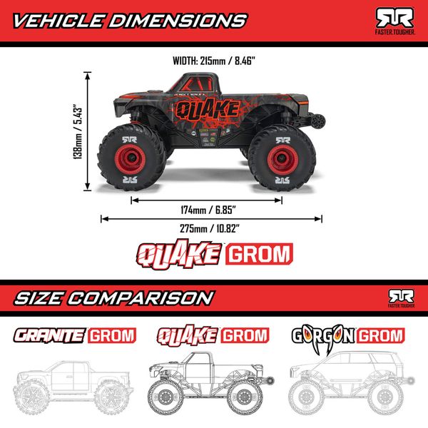 1/16 Quake Grom 4x4 Monster Truck RTR
