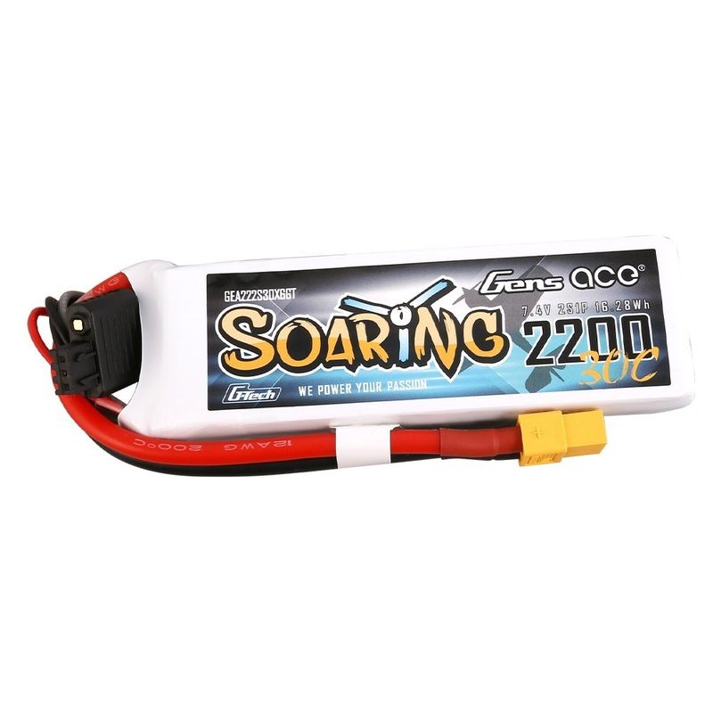 2s 2200mAh - 30C - Gens Ace Soaring G-Tech XT60
