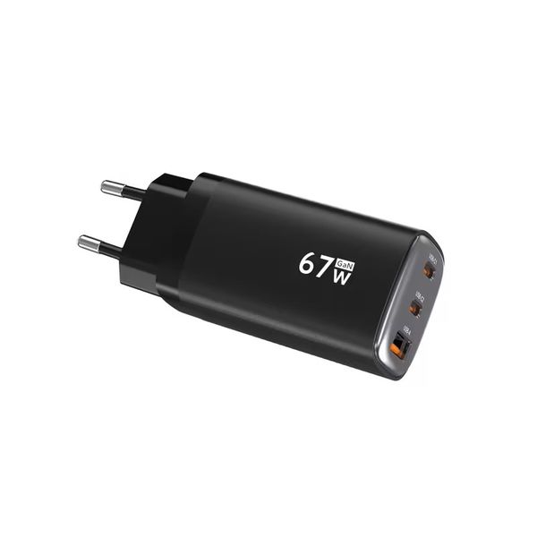 GaN 65-67W USB A - USB C Str&oslash;mforsyning-Lader 220V