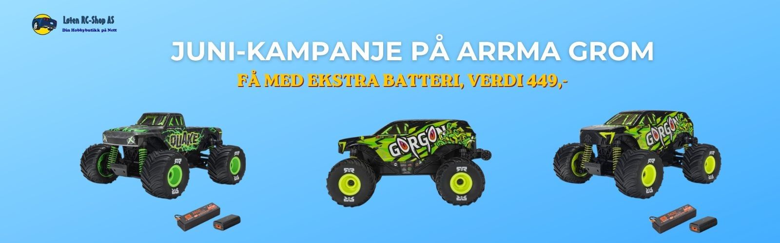 Juni tilbud, ekstra batteri inkludert.