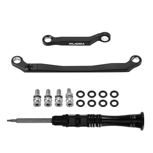INJORA Black Brass Steering Links for Axial SCX30